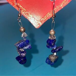 Blue Lapis Lazuli Drop Earrings